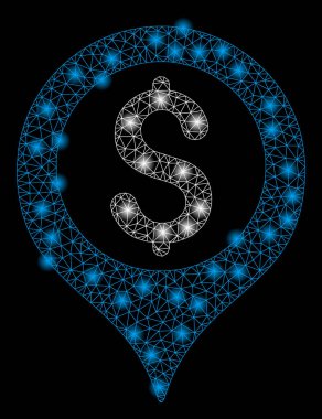 Parlama Noktalar ile Parlak Örgü Tel Çerçeve Banka Harita İşaretleyici