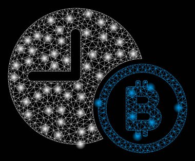 Parlama Spotlu Parlak Örgü Karkas Bitcoin Kredi Saati