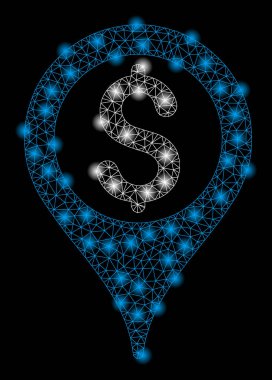 Flash Spotlu Parlak Kafes Ağ Bankası Harita İşaretçisi