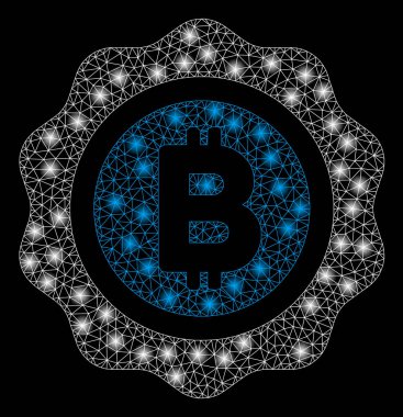 Flash Spotlu Parlak Kafes Ağı Bitcoin Mührü