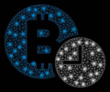 Flash Spotlar ile Parlak Mesh 2d Bitcoin Kredi Süresi