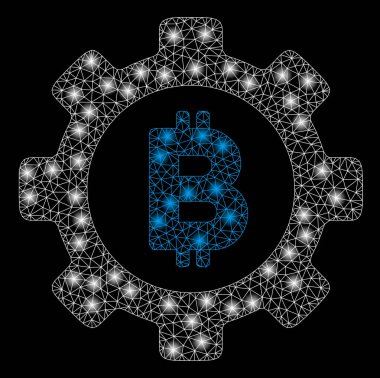 Flash Spotlu Parlak Örgü 2d Bitcoin Gear