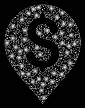 Işık Noktalar ile Parlak Örgü Tel Çerçeve Banka Harita İşaretleyici