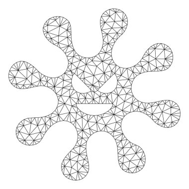 Bakteri Vektör Mesh Ağ Modeli