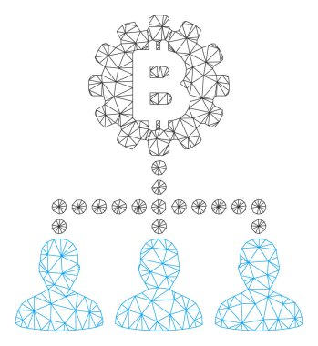 Bitcoin Servis Personeli Vektör Mesh 2d Model