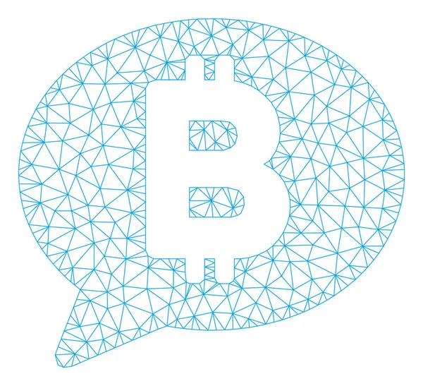 Bitcoin Message vector mesh netwerk model — Stockvector