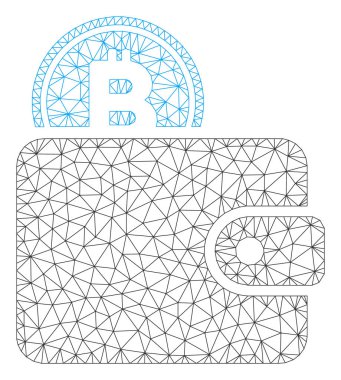 Bitcoin Billfold Vektör Örgü Karkas Modeli