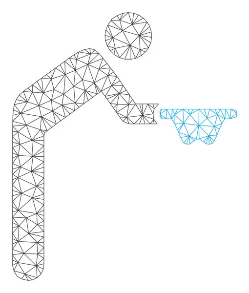 Modelo de red de malla vectorial mendigo — Archivo Imágenes Vectoriales