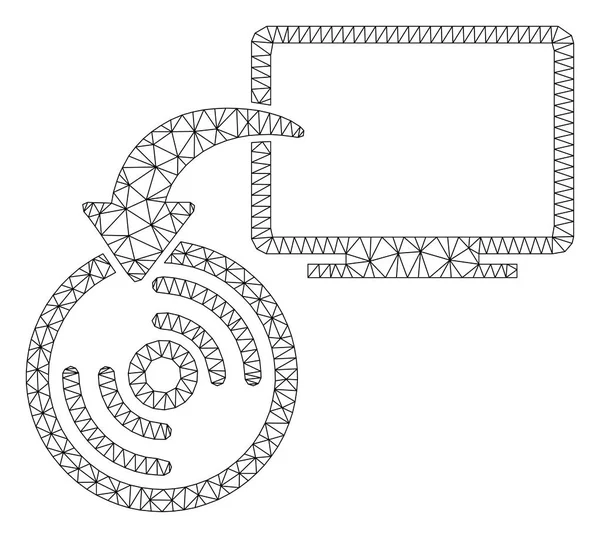 Modèle de carcasse de maille vectorielle de sauvegarde — Image vectorielle