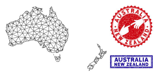 Полигональная сеть Австралия и Новая Зеландия
