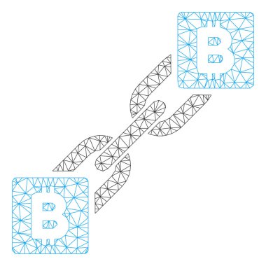 Bitcoin Blockchain Vektör Örgü Karkas Modeli