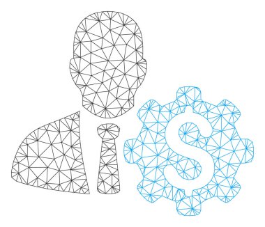 Banker Seçenekleri Gear Vector Örgü Tel Çerçeve Modeli