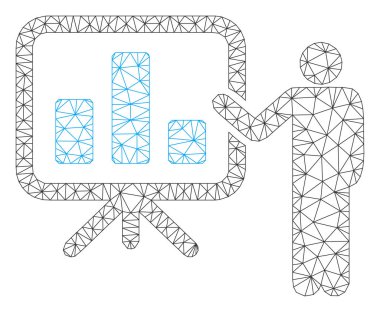 Çubuk Grafik Sunum Vektör Örgü Karkas Modeli