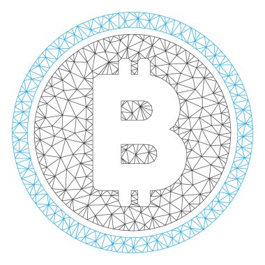 Bitcoin Coin Vector Mesh 2d Model