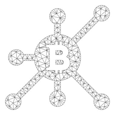 Bitcoin Tam Düğüm Vektör Mesh 2d Model