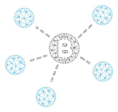 Bitcoin Net Yapısı Vektör Mesh Ağ Modeli