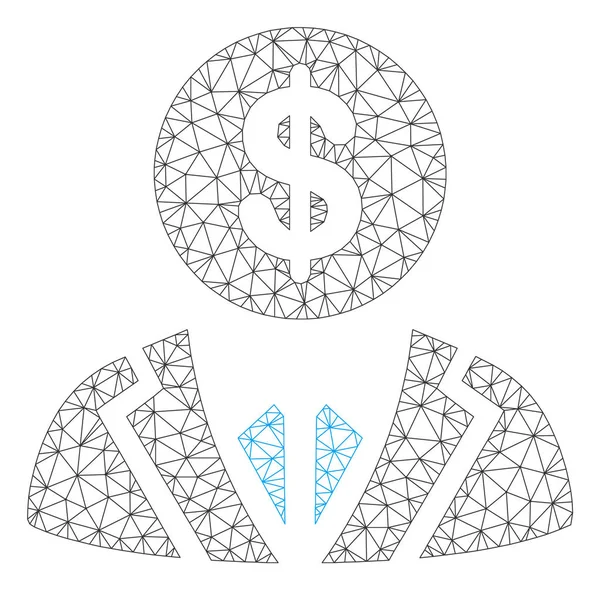 Векторная сетевая модель банкира Меша — стоковый вектор