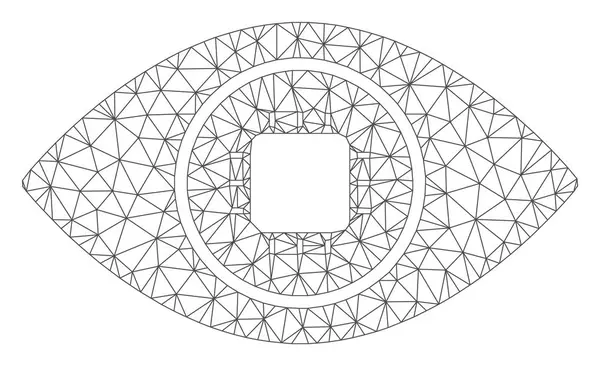 Bionisches Augenlinsenvektornetz 2d Modell — Stockvektor
