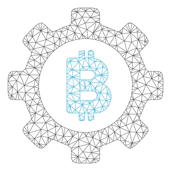 Модель з векторною сіткою з Bitcoin передач — стоковий вектор