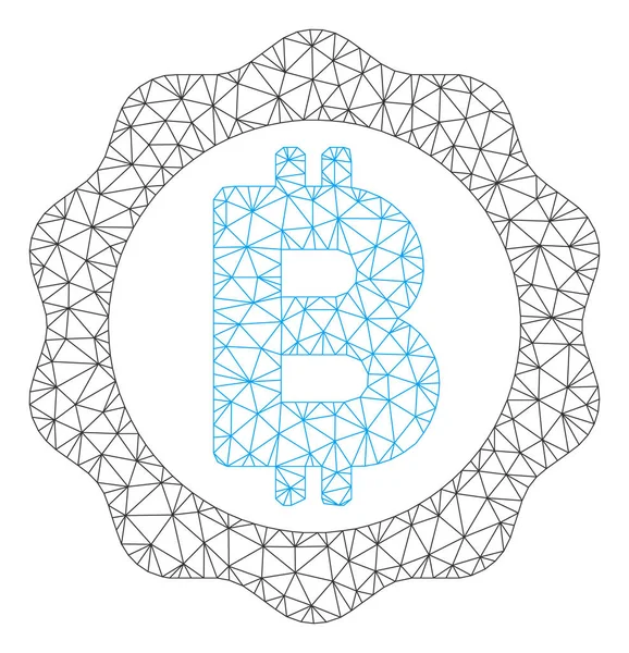 Bitcoin medaille Seal vector mesh 2D model — Stockvector