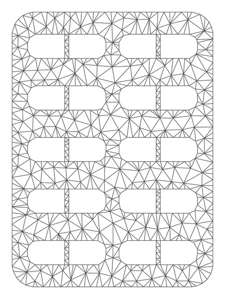 Blister vector mesh Wire frame modelo — Vetor de Stock