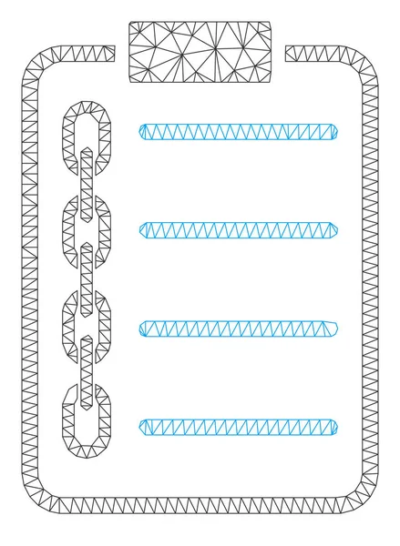 Blockchain Contract Vector Mesh Modelo 2D — Vetor de Stock