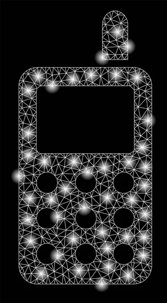 Сотовый телефон Gold Square Mosaic — стоковый вектор