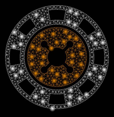 Altın Kare Desen Casino Chip