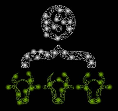 Altın Kare Mozaik Sığır Sonuç Para