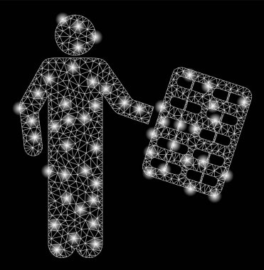 Blister ile Altın Kare Mozaik Kimyager