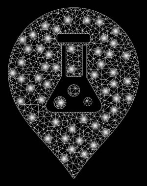 Altın Kare Desen Kimyasal Harita Marker