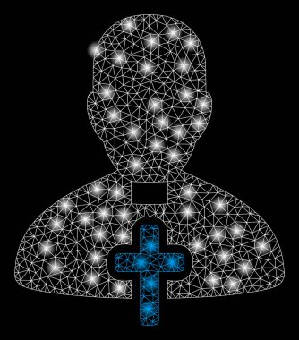 Altın Kare Mozaik Katolik Rahip