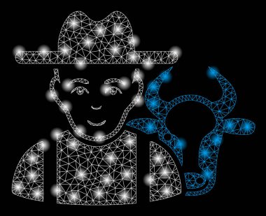 Altın Kare Mozaik Sığır Çiftçi