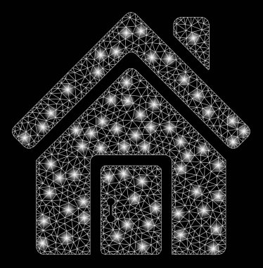 Altın Kare Mozaik Kapalı Ev Kapı