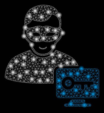 Altın Kare Desen Bilgisayar Hacker