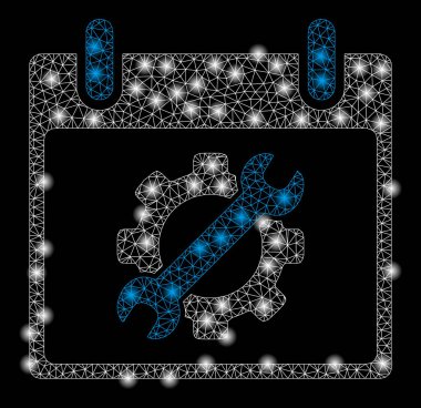 Altın Kare Mozaik Yapılandırma Araçları Takvim Günü