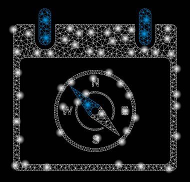 Altın Kare Desen Pusula Takvim Günü