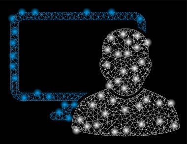Gold Square Pattern Bilgisayar Kullanıcısı