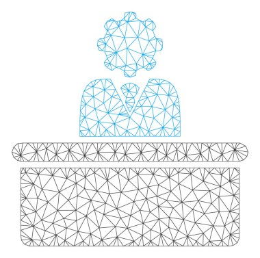 Bürokrat Çokgen çerçeve vektör kafes Illüstrasyon