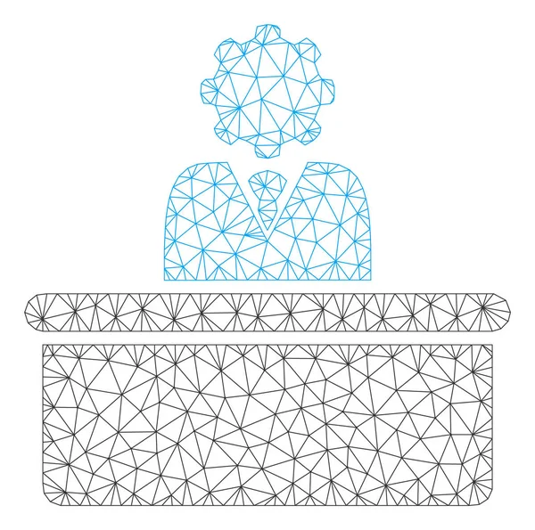 Bürokrat Çokgen çerçeve vektör kafes Illüstrasyon