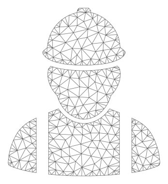 Builder Çokgen çerçeve vektör Mesh Illüstrasyon