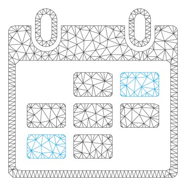 Takvim Günleri Çokgen Çerçeve Vektör Örgü İllüstrasyon