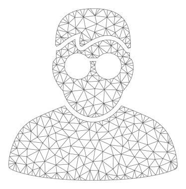 Erkek Polygonal çerçeve vektör Mesh Illüstrasyon