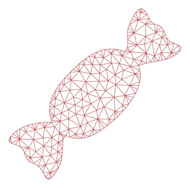 Şeker Çokgen Çerçeve Vektör Örgü İllüstrasyon