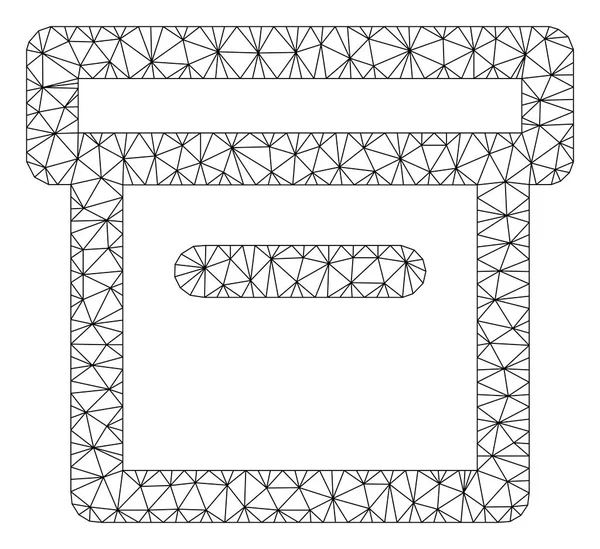 Illustration de maille vectorielle de cadre polygonal de boîte — Image vectorielle