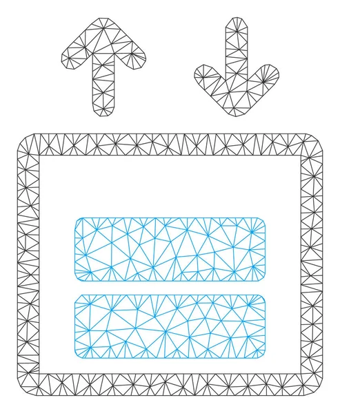 Illustration de maille vectorielle de cadre polygonal d'ascenseur de fret — Image vectorielle