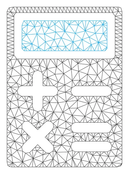 Taschenrechner polygonale Frame-Vektor-Netz-Abbildung — Stockvektor