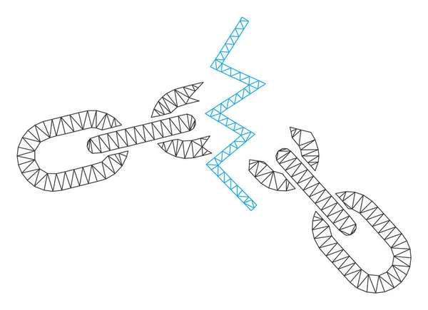断链多边形帧矢量网格插图 — 图库矢量图片