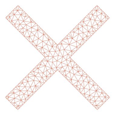 Poligon çerçeve vektör Mesh Illustration iptal