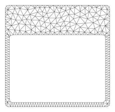 Takvim Sayfası Şablonu Çokgen Çerçeve Vektör Örgü İllüstrasyon
